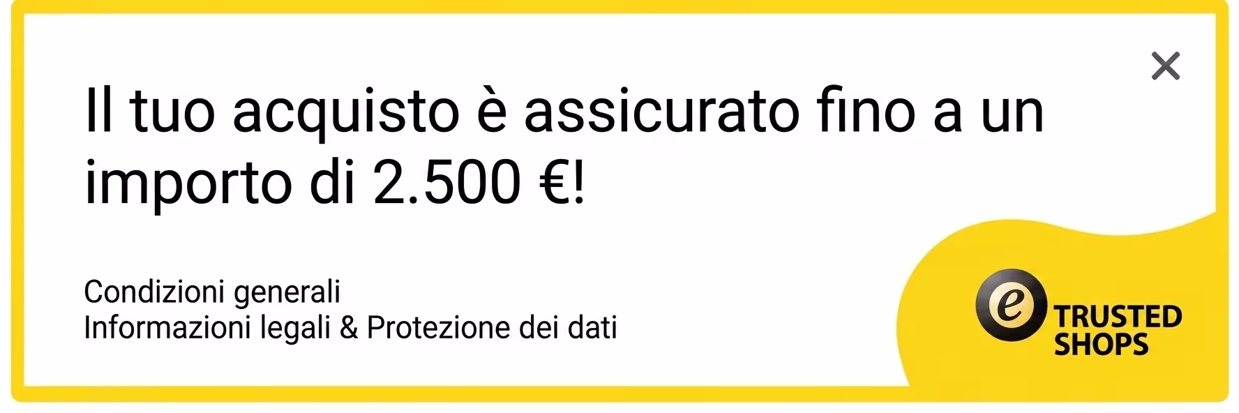 Acquisto Trusted Shops assicurato fino a 2.500 &euro;